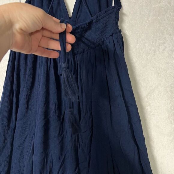 Lulus Essentially Elegant Navy Blue Sleeveless Backless Midi Dress Size M New - Picture 8 of 11